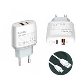  Kucni punjac LDNIO A2424C, PD 20W, QC3.0 18W, sa Type C kablom beli | ePonuda.com