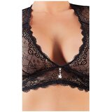 Cottelli Plus Size - Komplet čipkastega spodnjega perila s kristali (črna) - 2XL | Shoptok.si