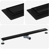 Tuš kanal 2-u-1 sa 360° sifonom Crna 100 cm | shoptok.hr