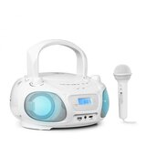 Auna Roadie Sing CD Boombox sa karaokama, BIjela | shoptok.hr