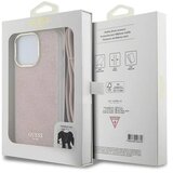 Originalna GUESS Hardcase GUHCP15SHC4SEP torbica za iPhone 15/14/13 (Crossbody Cord 4G Print / roza) | Shoptok.si