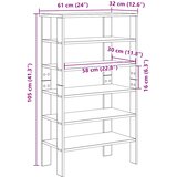  Stalak za cipele boja betona 61x32x105 cm konstruirano drvo | shoptok.hr