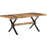  Blagovaonski stol 180 x 90 x 76 cm od grubog drva manga | shoptok.hr