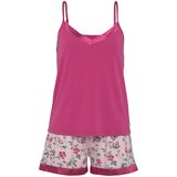 Lascana Kratke hlače za spanje zelena / roza / puder | Shoptok.si