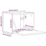 TV zidni ormar Zidne Beton 60 x 31 x 29.5 cm Konstruirano drvo | shoptok.hr
