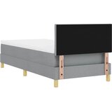  LED Box Spring Krevet Svijetlo siva 90 x 200 cm tkanina | shoptok.hr