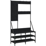 Maison Chic Regal za oblačila s prostorom za čevlje - Polica za čevlje črn 100x40x184 cm, (21777468) Cene