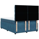 vidaXL Krevet s oprugama i madracem plavi 140x200 cm baršunasti | shoptok.hr