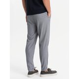 Ombre Men's REGULAR FIT chino pants with elastic waistband - gray | Eponuda.ba