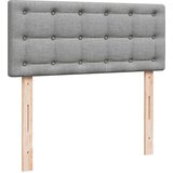 vidaXL Boxspring postelja z vzmetnico svetlo siva 120x190 cm blago | Shoptok.si