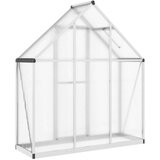  Rastlinjak z okvirjem srebrn 169x58x195 cm aluminij - - Srebrna - 16.75 - 169 x 58 x 195 cm - 2025--TOPSELLER | Shoptok.si