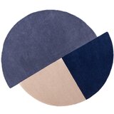 Flair Rugs Modra ročno tkana volnena okrogla preproga ø 200 cm Mia Segment – | Shoptok.si