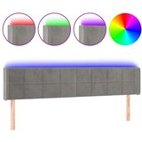  Uzglavlje svjetlosivo 183x16x78/88 cm baršunasto | shoptok.hr