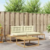  Set vanjskih sofa s jastukom Bijela 79 x 79 x 37 cm Poliester | shoptok.hr