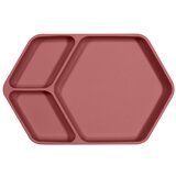 Kindsgut crveni silikonski dječji tanjur Squared, 25 x 16 cm Cijene
