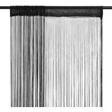 vidaXL Zavese iz nitk 2 kosa 100x250 cm črne barve, (20597155) | Shoptok.si