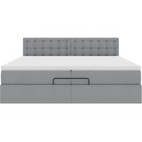  Otomanski krevet s madracem svijetlosivi 200x200 cm tkanine | shoptok.hr