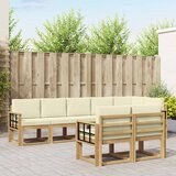 Set vanjskih sofa 8 kom. Bijela i krem Poliester | shoptok.hr