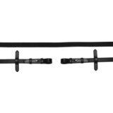 Gumijaste vajeti 'Soft Rubber Reins' 16 mm, black/silver | Shoptok.si
