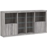  Komoda s LED svjetlima boja sivog hrasta 202x37x100 cm | shoptok.hr