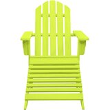  Vrtna stolica Adirondack od masivne jelovine s otomanom zelena | shoptok.hr