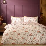 Catherine Lansfield Oranžna/bež podaljšana posteljnina za zakonsko posteljo 230x220 cm Woodland Fox – | Shoptok.si