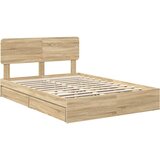  Postelja s shranjevanjem z vzglavjem Sonoma hrast 140 x 200 cm, (5000106027) | Shoptok.si