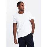 Ombre BASIC men's V-neck cotton t-shirt set - black/white/blue | Eponuda.ba