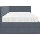  Kutni krevetni okvir s madracem 2 kom. Tamnosiva 90 x 200 cm | Shoptok.si
