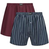 DIM COTTON STRETCH LOOSE BOXER 2x - Men's loose boxer shorts 2 pcs - dark red - dark blue | shoptok.hr