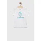 Columbia Otroška bombažna kratka majica Mission Lake Short Sleeve Graphic Shirt bela barva