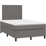  s oprugama i madracem sivi 120x200 cm od umjetne kože | shoptok.hr