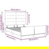  Krevetna konstrukcija Tamnosiva 140x190 cm Tkanina | shoptok.hr