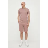Lyle & Scott Pamučne kratke hlače boja: ružičasta