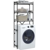  Polica za perilicu rublja siva boja hrasta 67x25x163 cm drvena | shoptok.hr