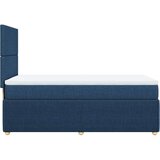 vidaXL Box spring postelja z vzmetnico modra 90x190 cm blago, (21291603) | Shoptok.si