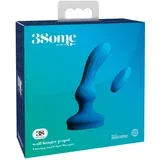 Threesome 3Some wall banger P-Spot - vibrator za prostato z radijskim upravljanjem (modri)