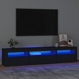 vidaXL TV ormarić s LED svjetlima crni 195x35x40 cm Cijene