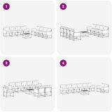  Set vanjskih sofa 9 kom. Prirodna i svjetlosiva | shoptok.hr