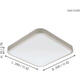 Eglo LED stropna svetilka Eglo Manilva (16 W, 29 x 29 x 7 cm, 1.500 lm, topla bela svetloba) | Shoptok.si