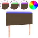 Maison Chic led posteljno vzglavje - vzglavna omarica - nočna omarica temno rjavo 80x5x78/88 cm blago, (21707951) Cene
