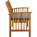  Klupa s jastukom 119 cm od masivnog bagremovog drva | shoptok.hr