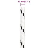 Pleteni brodski konop bijeli 12 mm x 100 m poliesterski | shoptok.hr