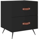  Noćni ormarići 2 kom crni 40 x 35 x 47,5 cm konstruirano drvo | shoptok.hr