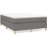 The Living Store Box spring posteljni z vzmetnico temno siv 140x190 cm blago - Box Spring Postelja, (21520182) | Shoptok.si