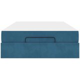  Okvir za krevet s madracem Plava 140 x 190 cm Baršun | shoptok.hr