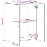 Ormarić za spise boja hrasta 60x32x77,5cm od konstruiranog drva | shoptok.hr