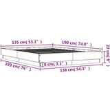  Okvir kreveta boja betona 135 x 190 cm od konstruiranog drva | shoptok.hr