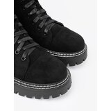 Shelvt Black lace-up ankle boots with a sparkling heart | shoptok.hr