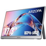 Arzopa Prenosni monitor 17.3'' (44 cm) FullHD, IPS, 60Hz, mHDMI, USB-C, zvočniki, Z1C Plus, siv | Shoptok.si